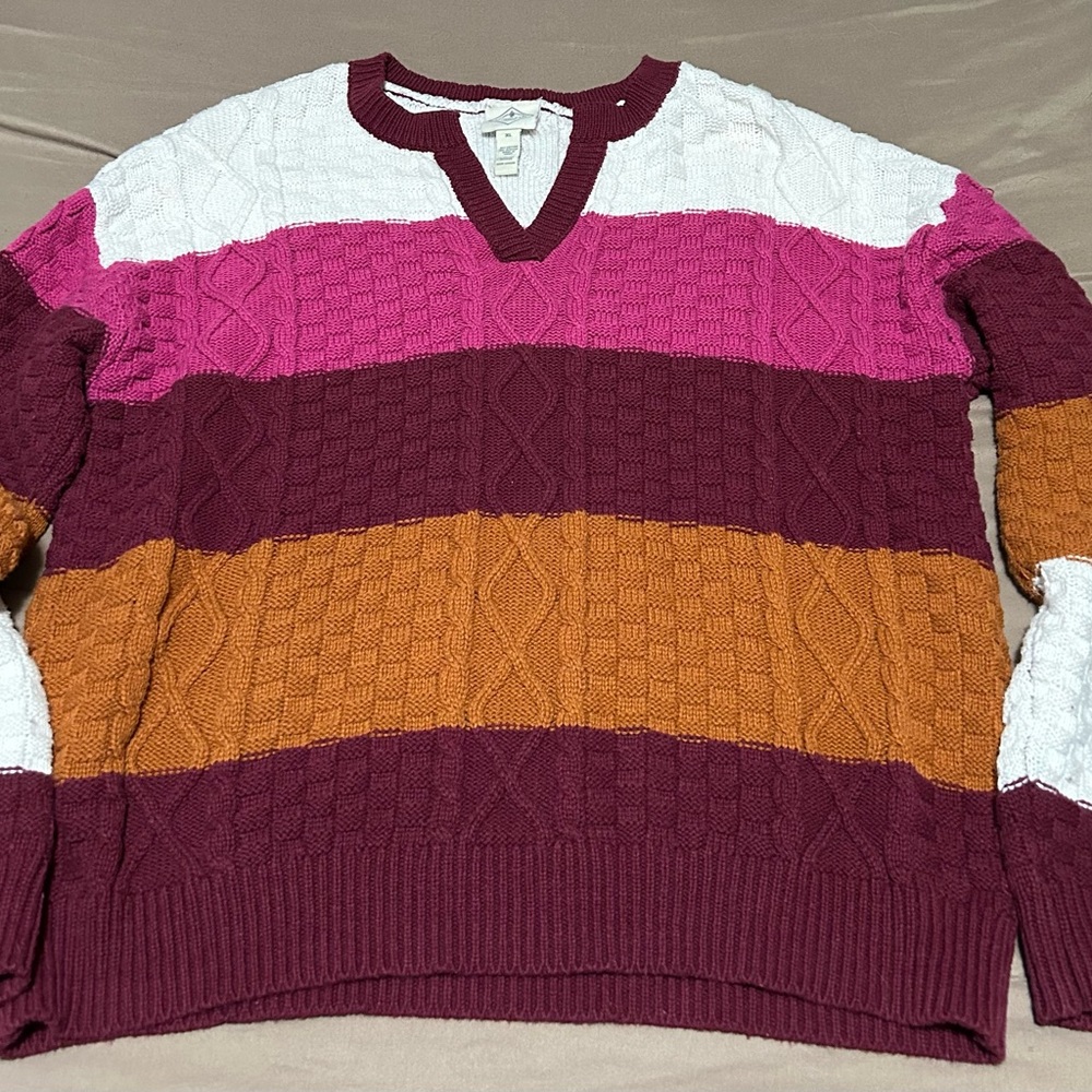 St. John’s Bay Women’s Knitted Colorblock Sweater
